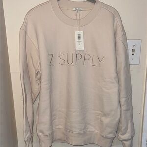 Z Supply women’s Beige Crewneck Sweater